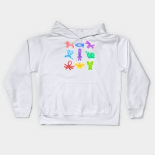 animals balloons collection Kids Hoodie